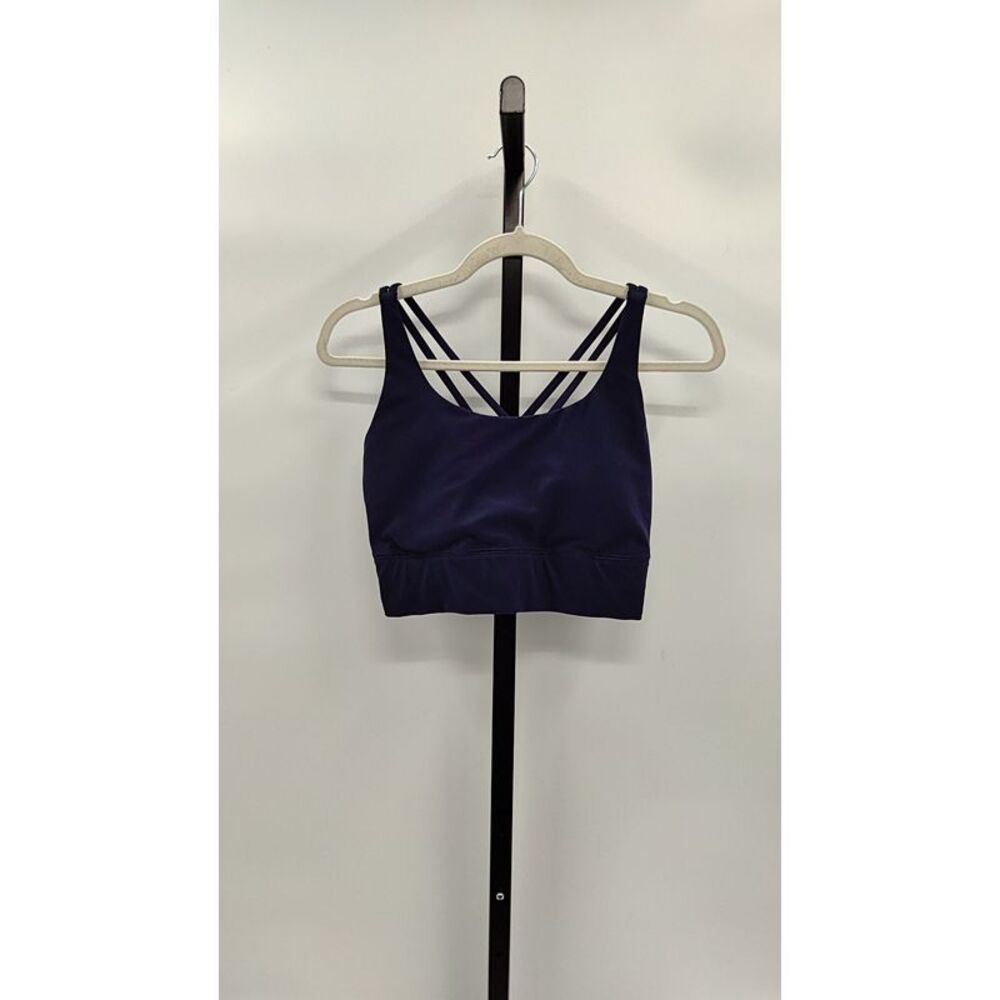 Quince Women Ultra-Form V Neck Cropped Tank Blue Sleeved Top L - Picture 1 of 2